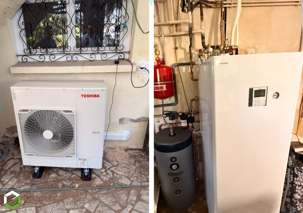 Pompe à chaleur air/eau Toshiba Estia à Cenon : RENERGIE33 remplace une chaudière gaz-Gironde (33)