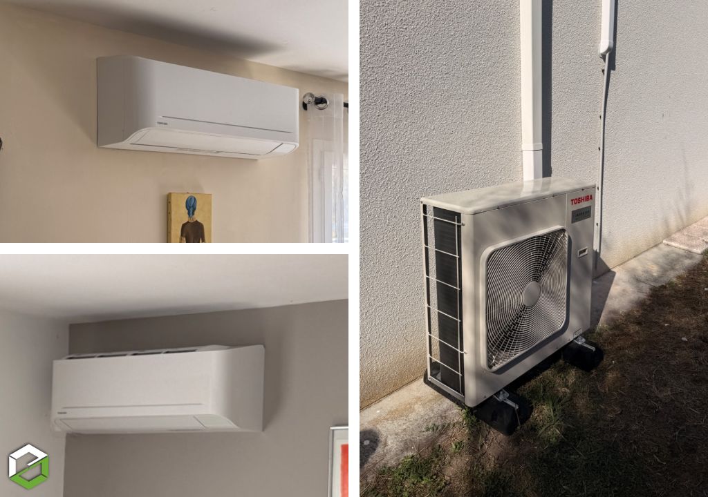 Consultez la chantier : climatiser une échoppe bordelaise sans la dénaturer : trisplit toshiba yukai