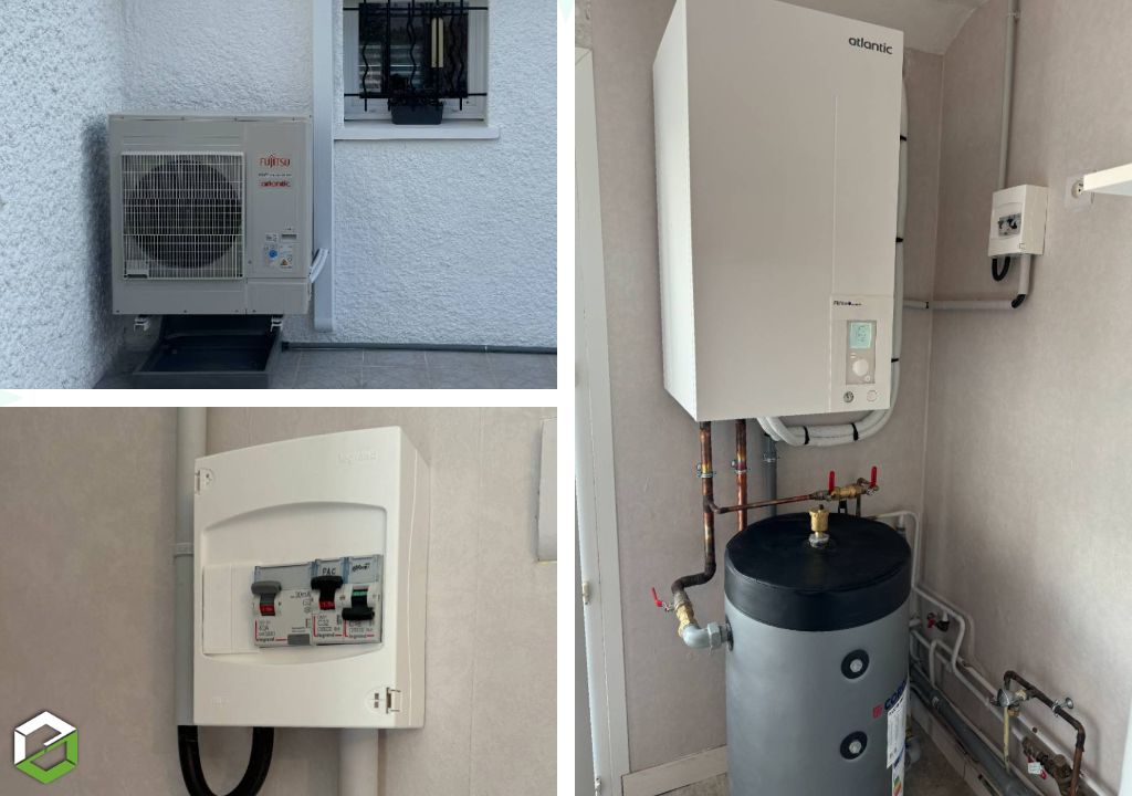 Installation d'une pompe à chaleur Air/Eau Atlantic en remplacement d'une pompe à chaleur hors service-Vienne (86)