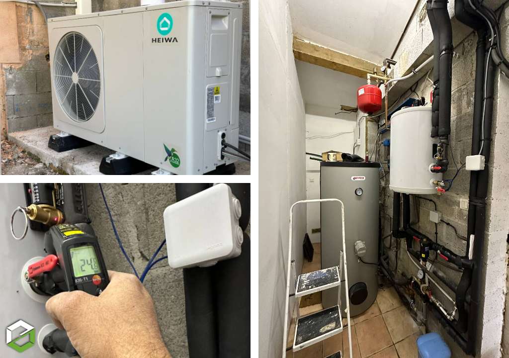 Installation d'une pompe à chaleur Heiwa - Entreprise RGE QualiPAC