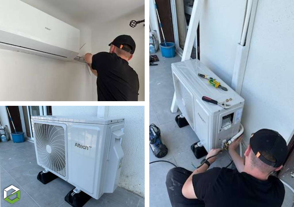 Consultez la chantier : fourniture et pose d'un climatiseur mural altech