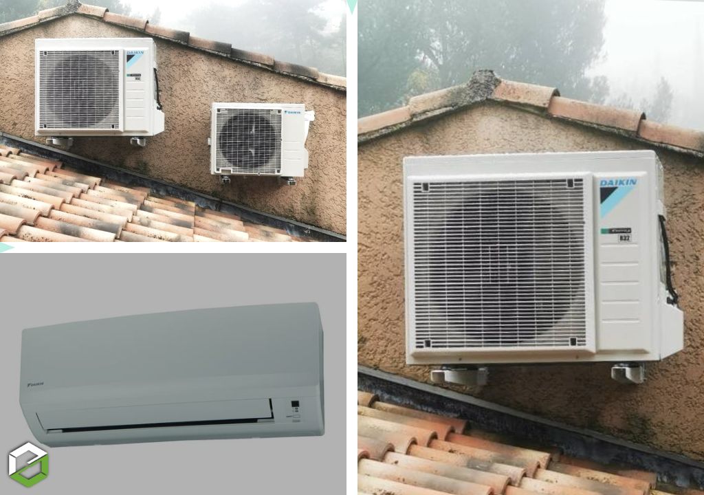 Consultez la chantier : installation de 2 climatiseurs monosplit daikin de la gamme "sensira"