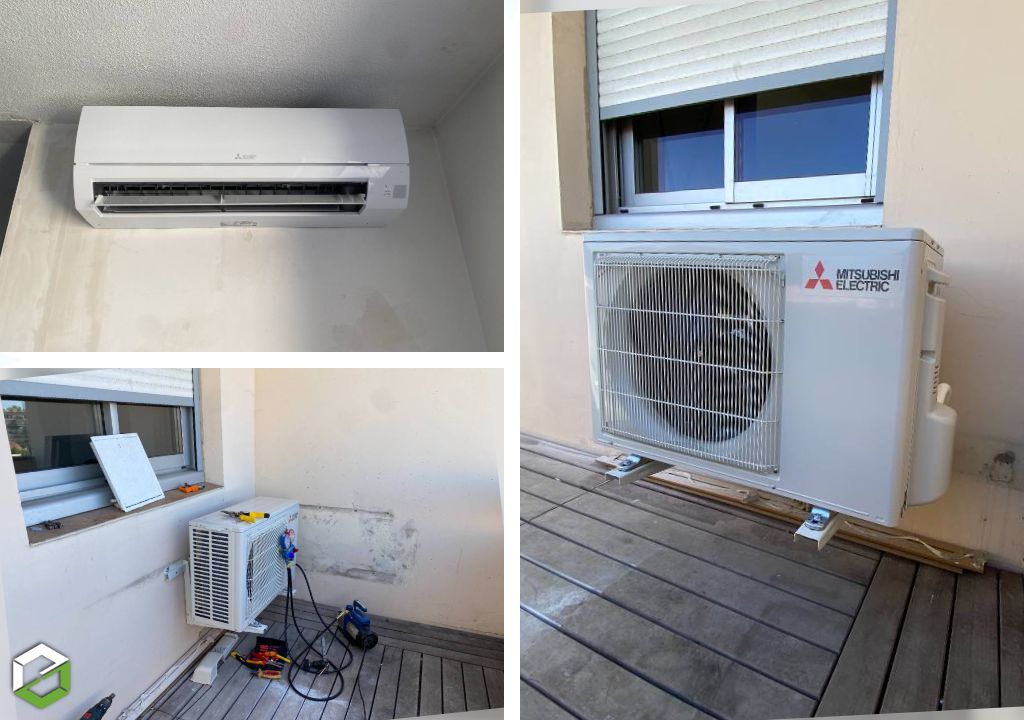 Consultez la chantier : installation d'une climatisation mitsubishi monosplit par sbg energies