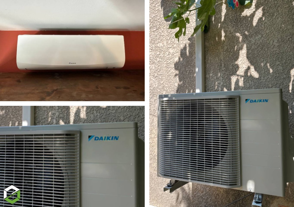 Consultez la chantier : installation d’une climatisation monosplit daikin sensira