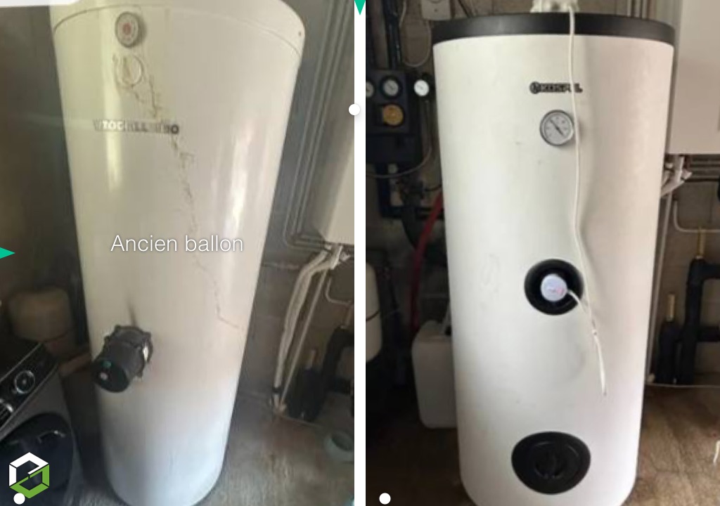 Consultez la chantier : remplacement d’un chauffe-eau solaire par un modèle kospel