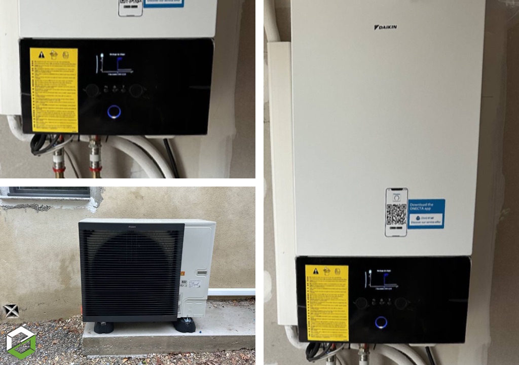 Installation d’une pompe à chaleur Daikin Altherma 3 dans une maison individuelle