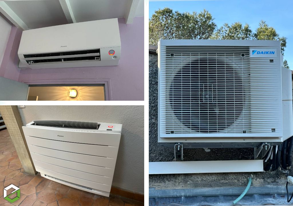Installation d'un système de climatisation quadrisplit Daikin Perfera
