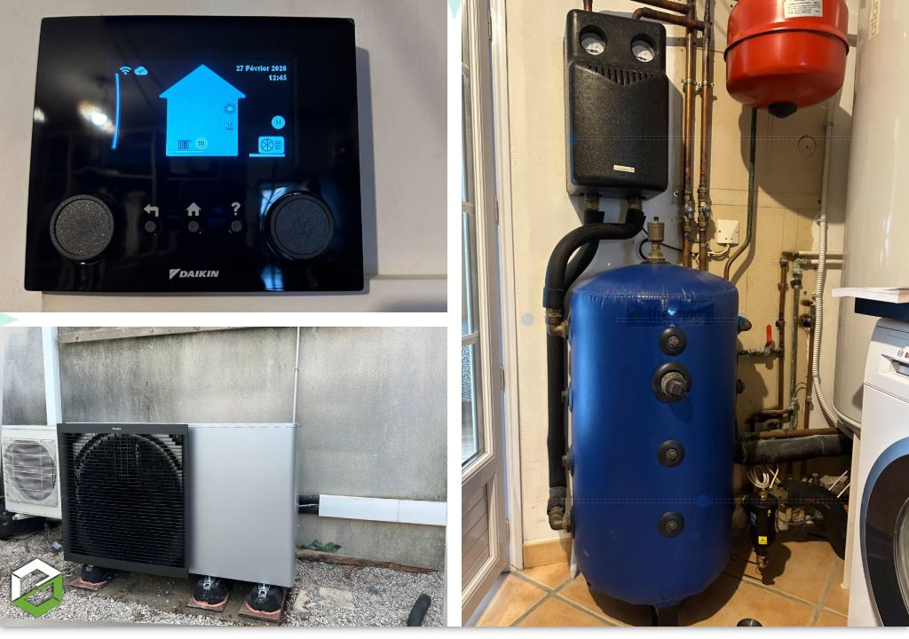 Installation d'une pompe à chaleur Daikin Altherma 3