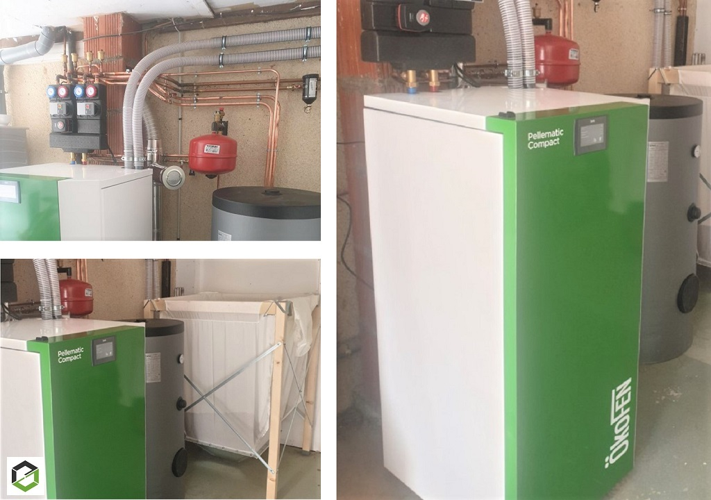 Installation d'une chaudière granulés de bois pellets Okofen - Entreprise RGE Qualibois