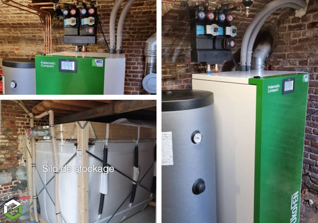 installation d'une chaudière à granulés de bois okofen compact avec production eau chaude