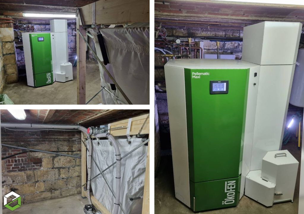 Installation d'une chaudière à pellets Okofen PES Maxi 48Kw