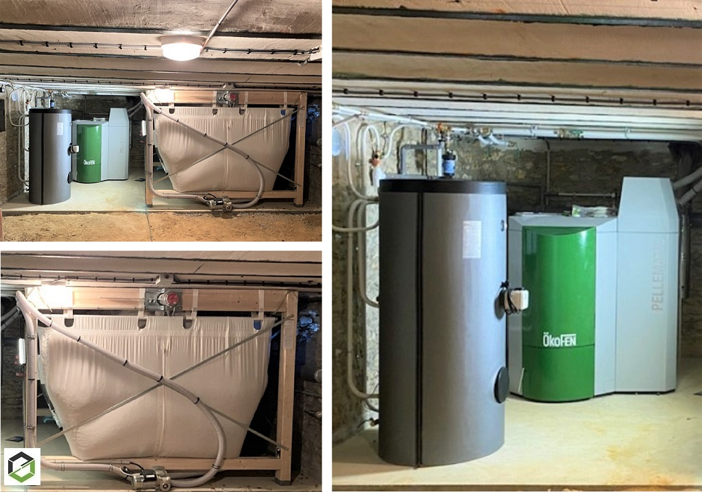 Chaudière Okofen 25 kw en remplacement d'une chaudière fioul