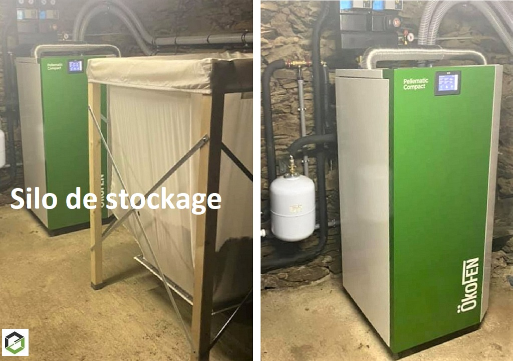 Instalation chaudière granulés de marque Okofen