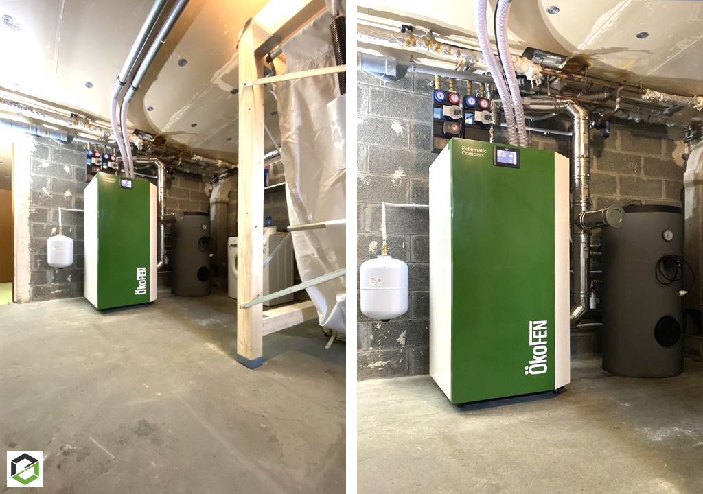 installation d'une chaudiere à granules de bois Ökofen