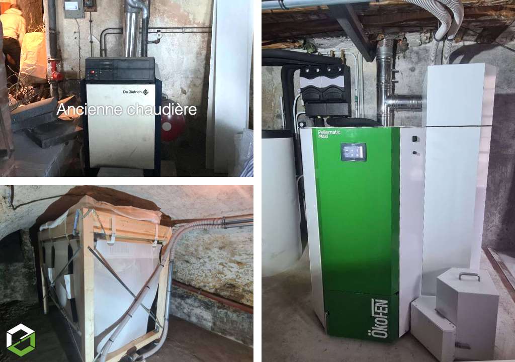 Consultez la chantier : installation chaudière à granulés bois ökofen rge qualibois