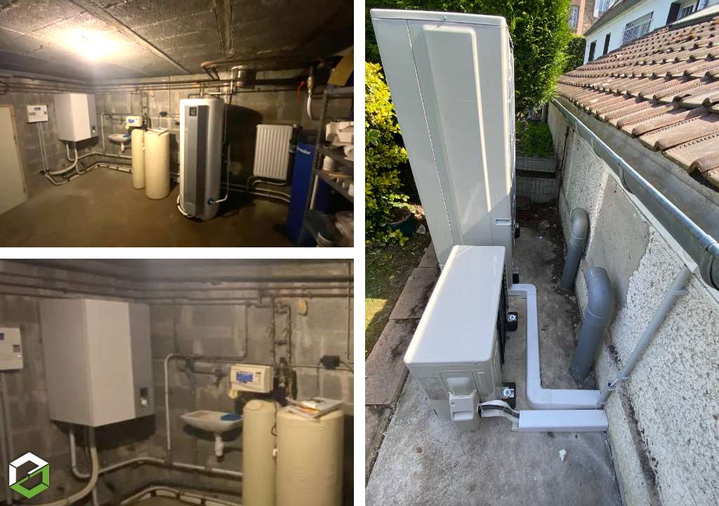 Consultez la chantier : installation d'une pompe à chaleur air eau atlantic