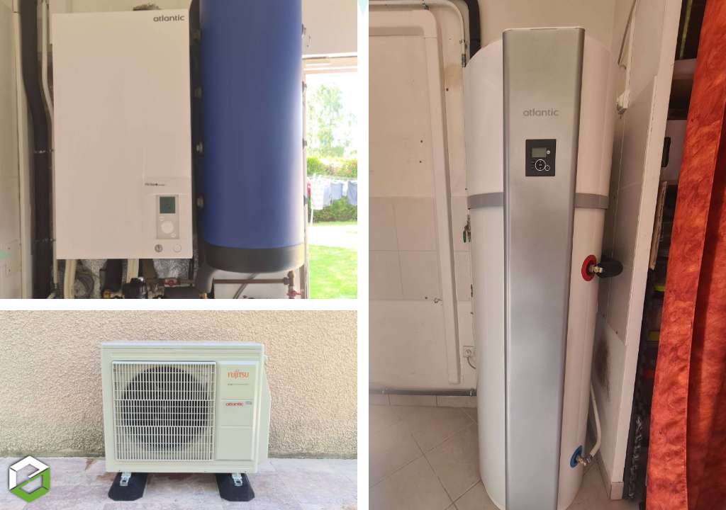 installation d'une pac air eau atlantic ballon thermodynamique entreprise rge qualipac