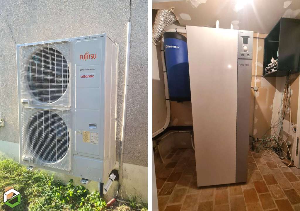installation d'une pompe à chaleur (pac) air/eau atlantic - entreprise rge qualipac