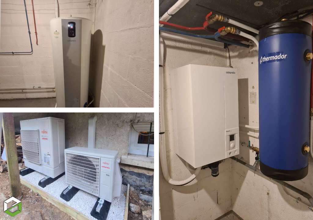 installation d'une pompe à chaleur air eau de marque atlantic ai10