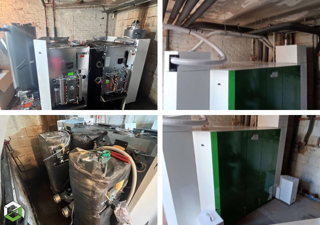 fourniture d'une chaudière automatique à granulés de marque okofen type pellematic maxi twin condens - 128 kw
