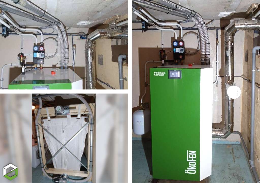 chaudiere a granules de bois 10 kw de marque Ökofen - entreprise rge qualibois