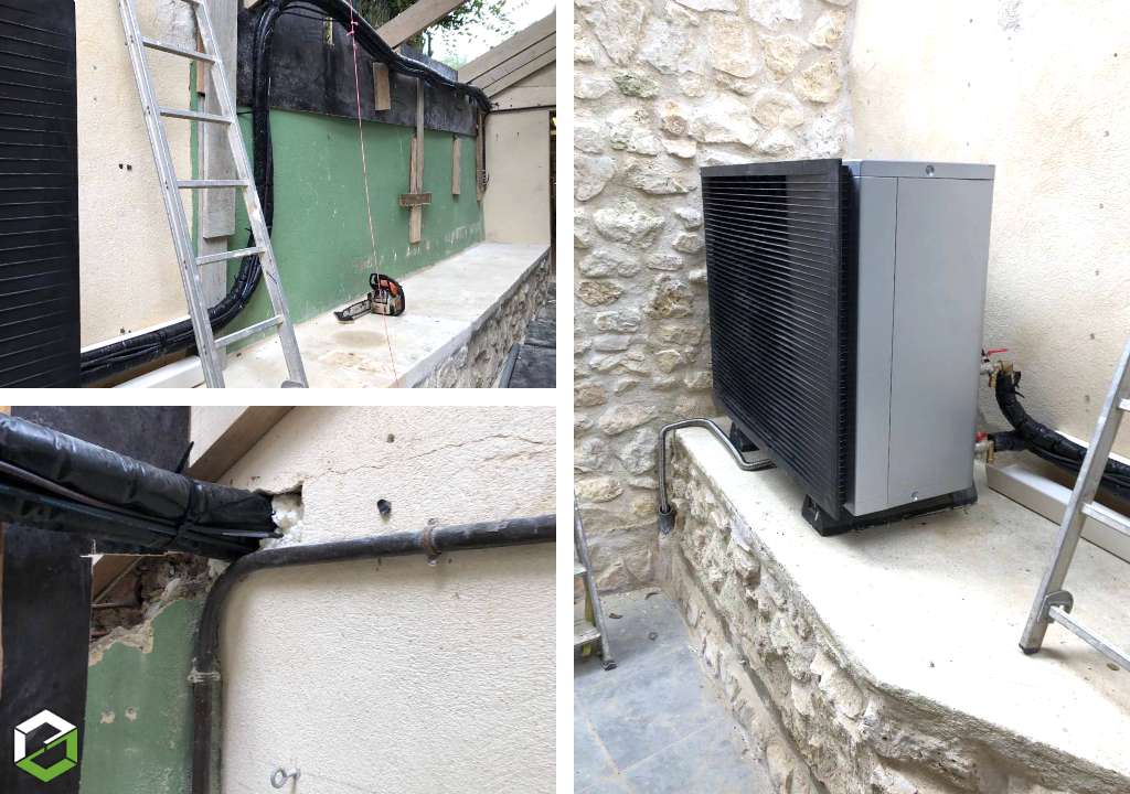 déplacement groupe extérieur daikin + remise en conformité par entreprise rge qualipac