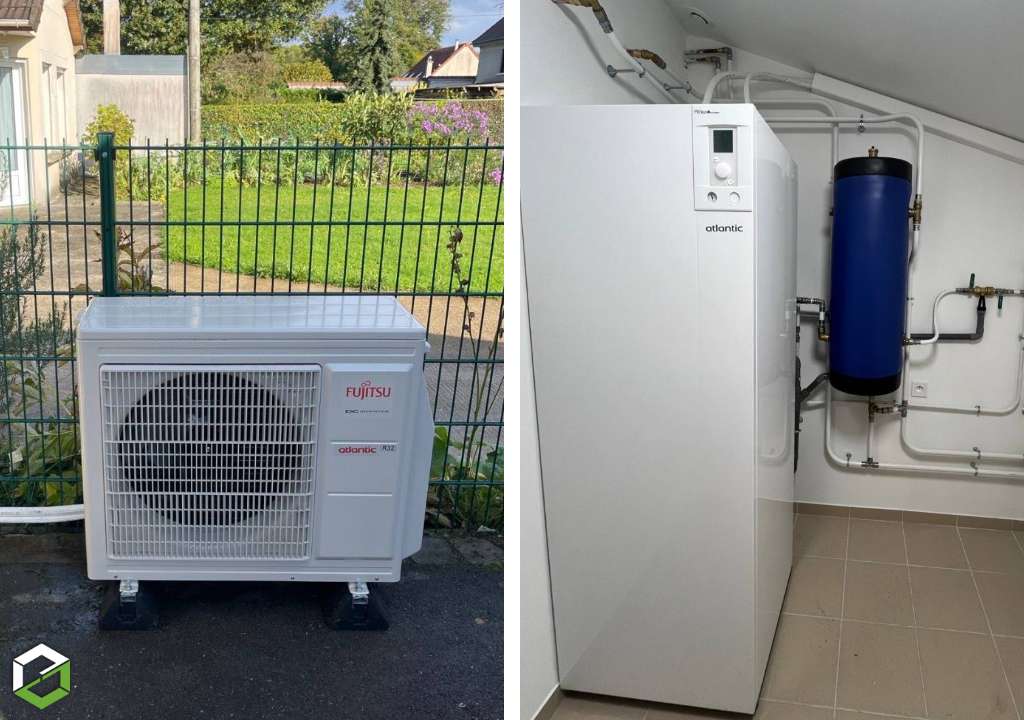 Consultez la chantier : fourniture d'une pompe à chaleur air/eau de marque atlantic type alfea extensa duo ai8