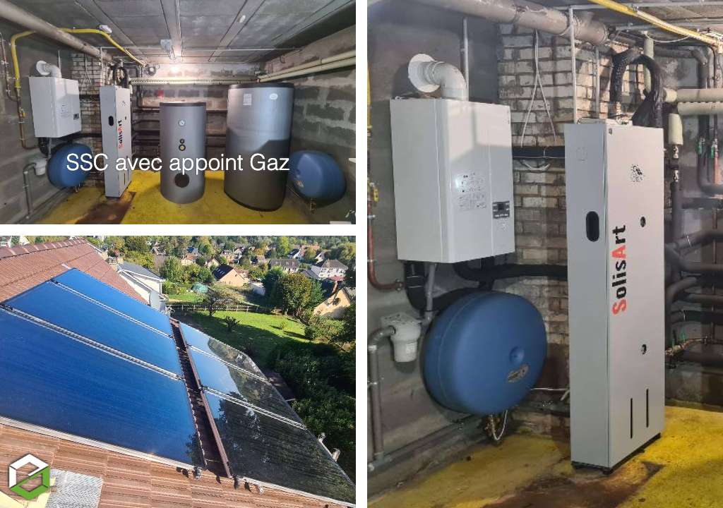 Consultez la chantier : chauffage solaire ssc solisart sc2 solisconfort système solaire combiné avec appoint gaz 