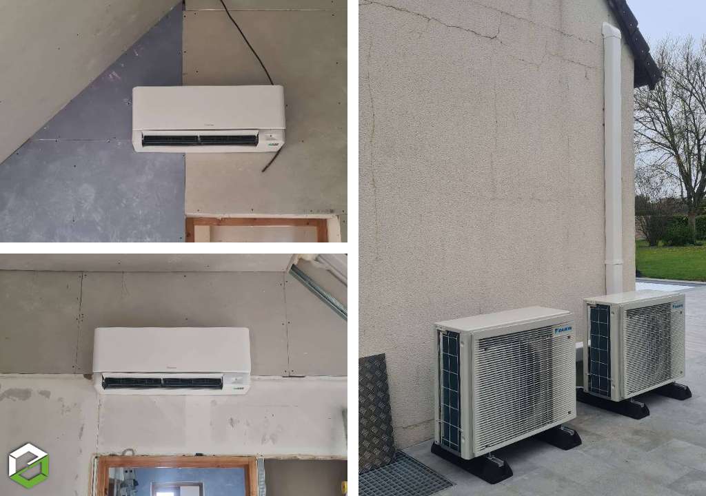 installation climatisation réversible de marque daikin