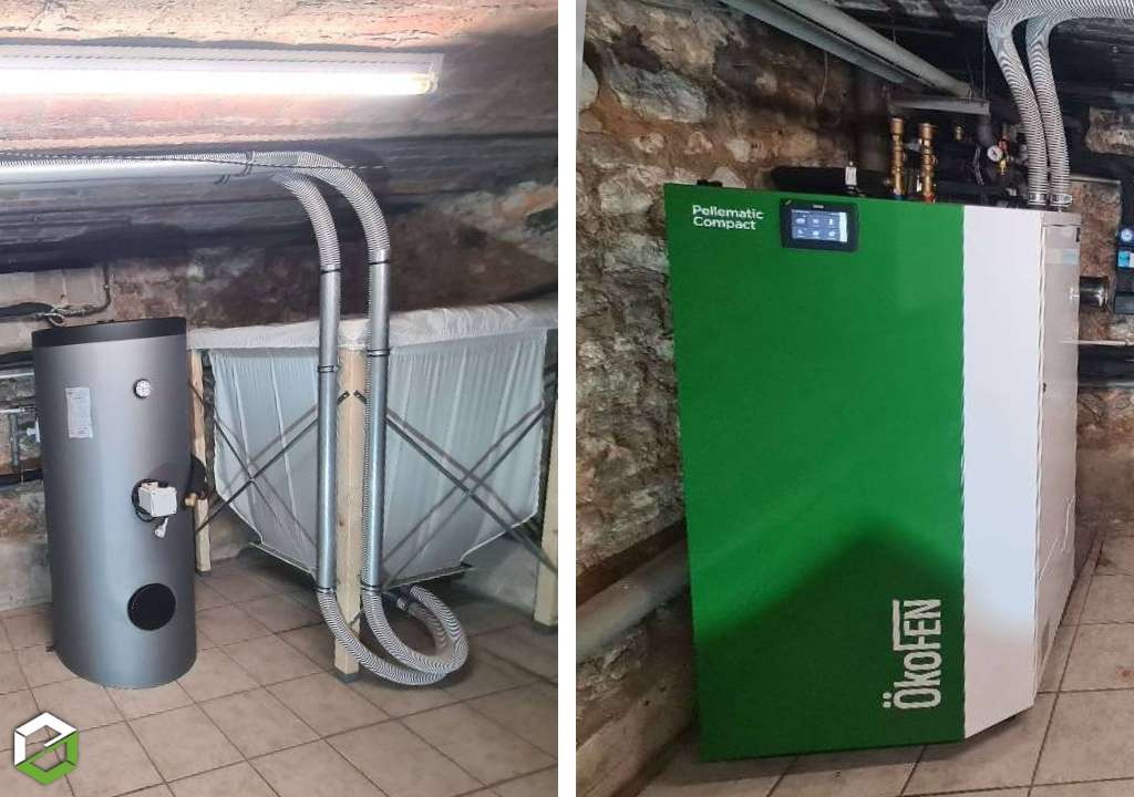 installation chaudière à granulés de bois de marque okofen 16kw