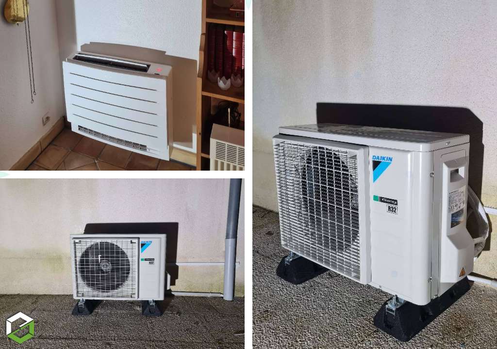travaux de chauffage - climatisation daikin perfera console basse