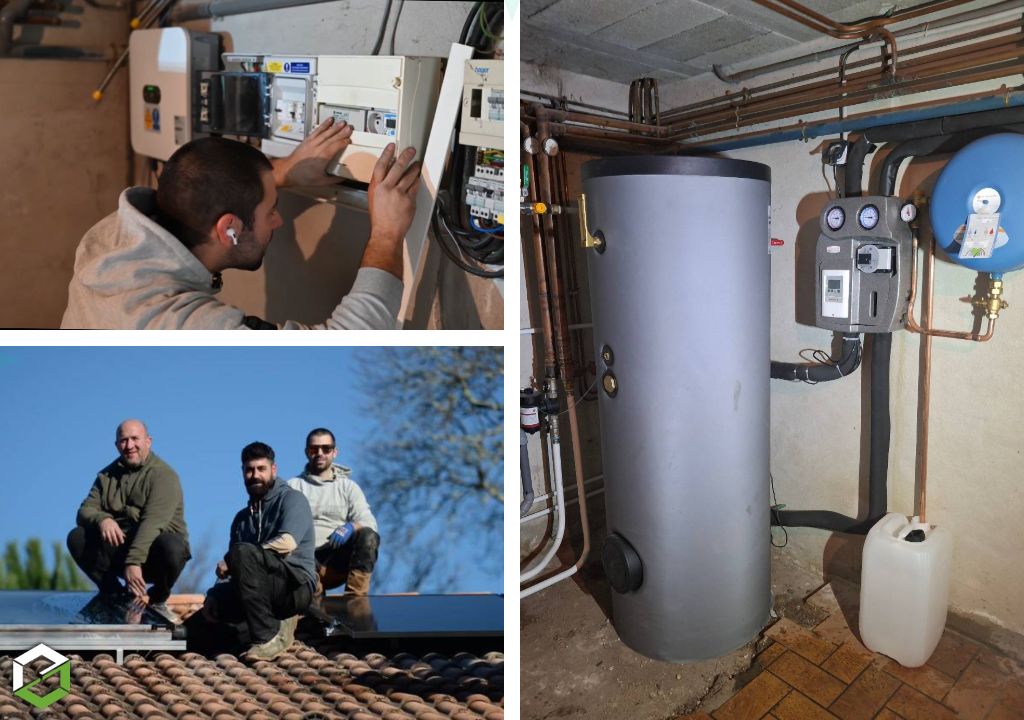 Consultez la chantier : installation d'un chauffe eau solaire individuel de marque okofen