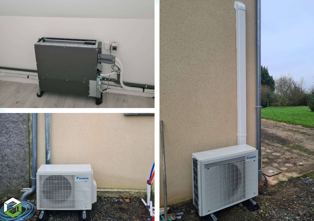 Consultez la chantier : travaux de chauffage pose de climatisation non carossee