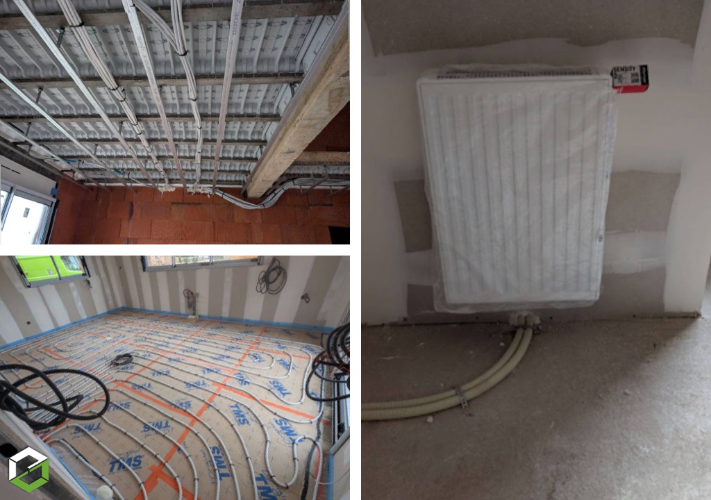 Consultez la chantier : nouveaux travaux de plomberie et chauffage dans une maison neuve !