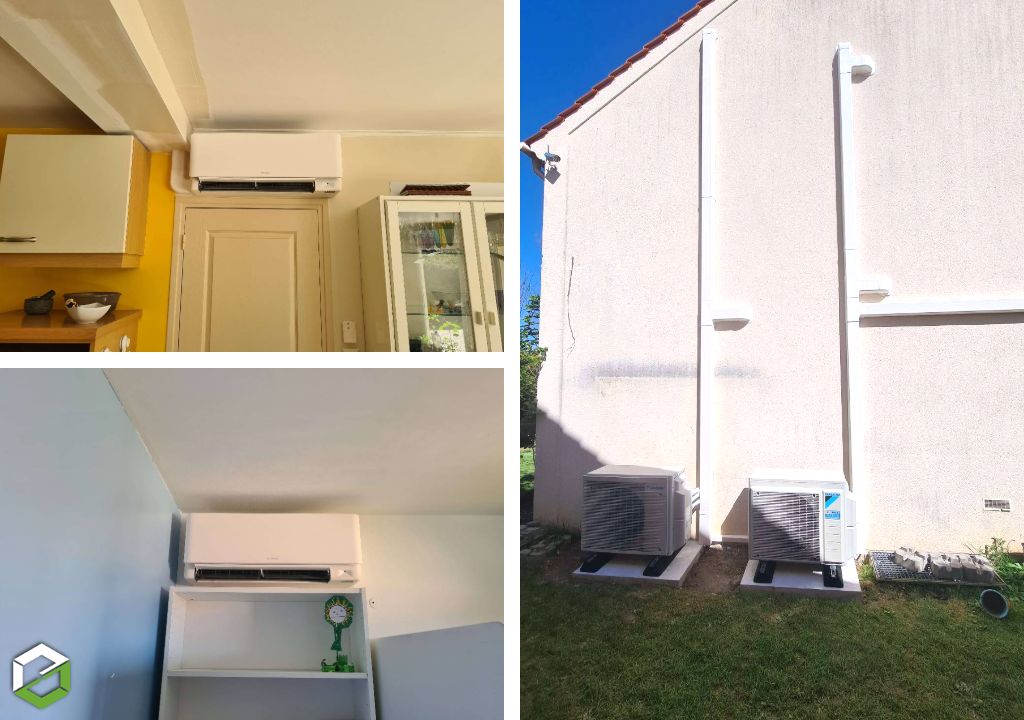 installation d'une climatisation daikin stylish avec 7 unites
