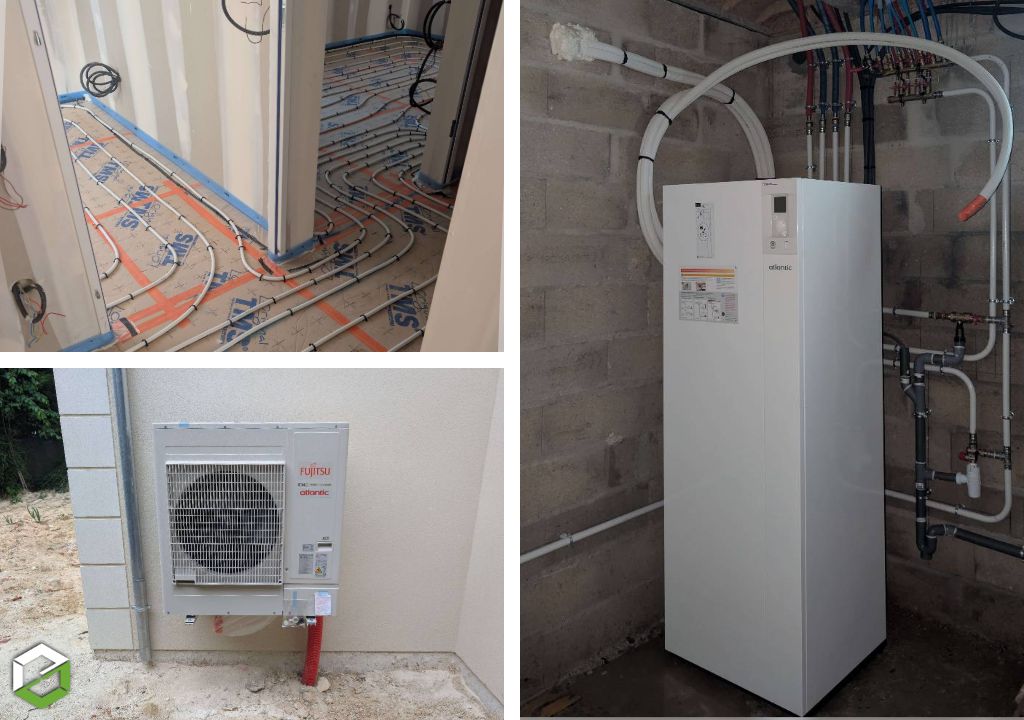 travaux de plomberie & chauffage avec pompe à chaleur air eau atlantic
