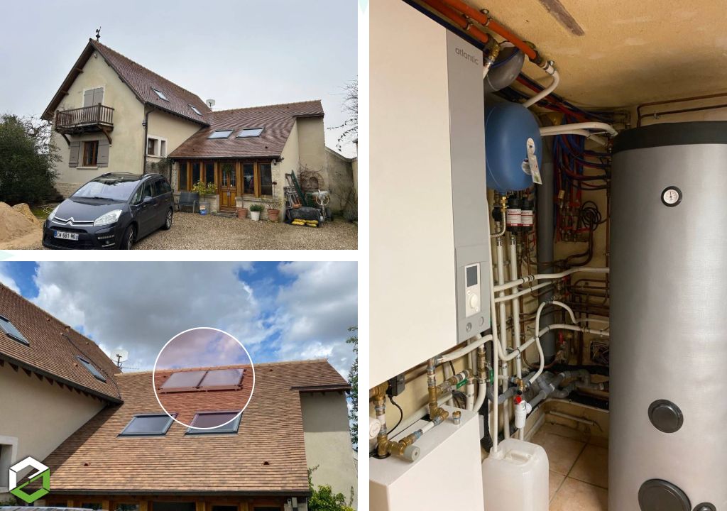 Consultez la chantier : installateur chauffe eau solaire individuel avec capteur solaire solisart (cesi)