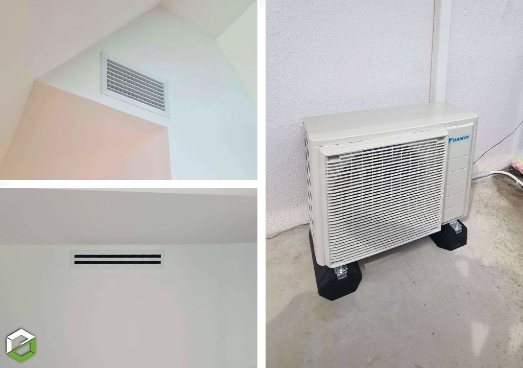 Installation climatisation gainable DAIKIN extraplat 