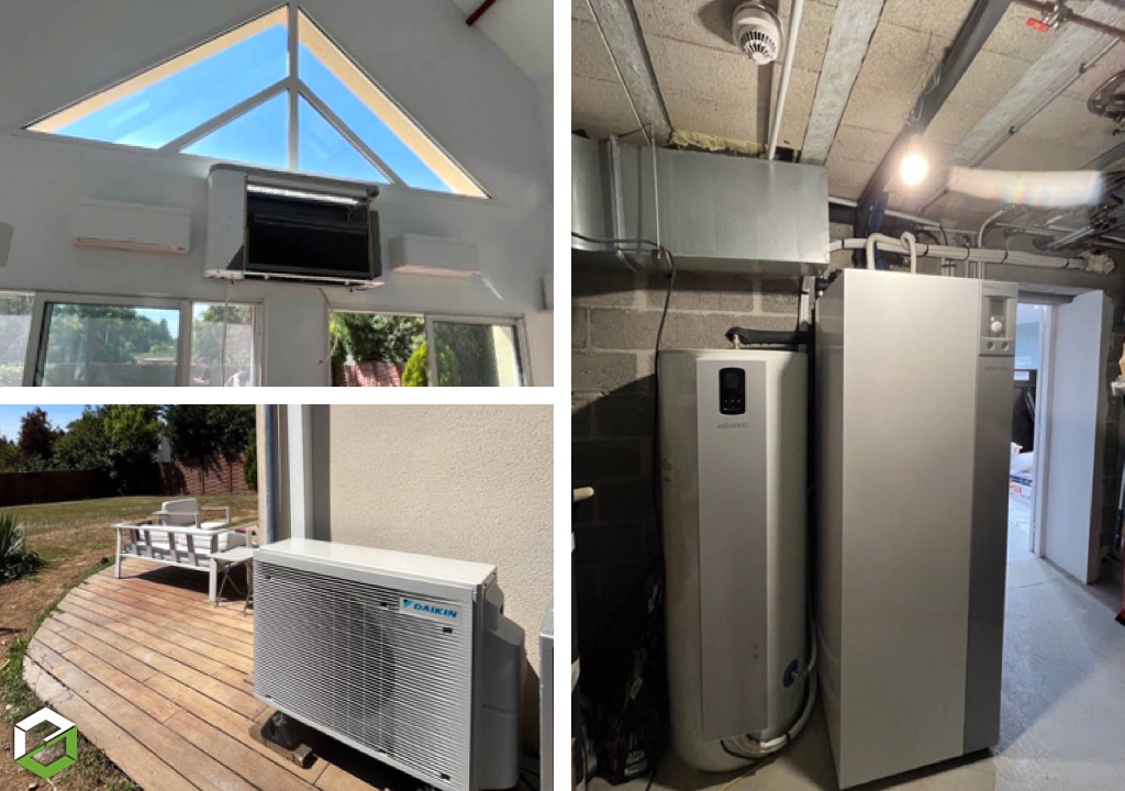 installation complète – pompe à chaleur atlantic + ballon thermodynamique + climatisation daikin 