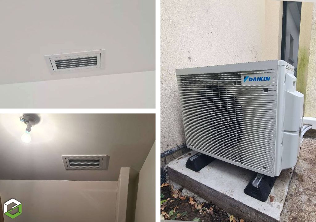 installation d’une climatisation gainable daikin
