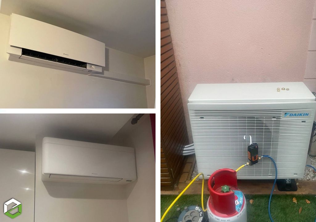 installation d'une climatisation daikin emura 4 splits bis
