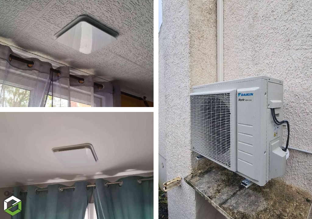 Consultez la chantier : travaux de chauffage & climatisation – gainable daikin 6 kw