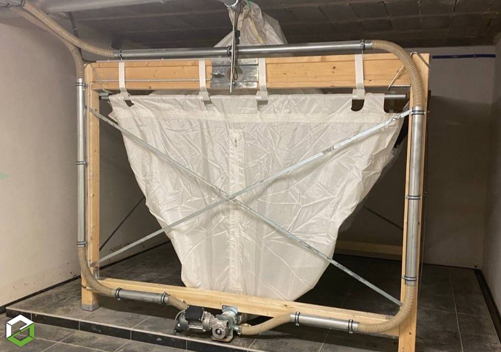 changement de silo pour le stockage de granulés