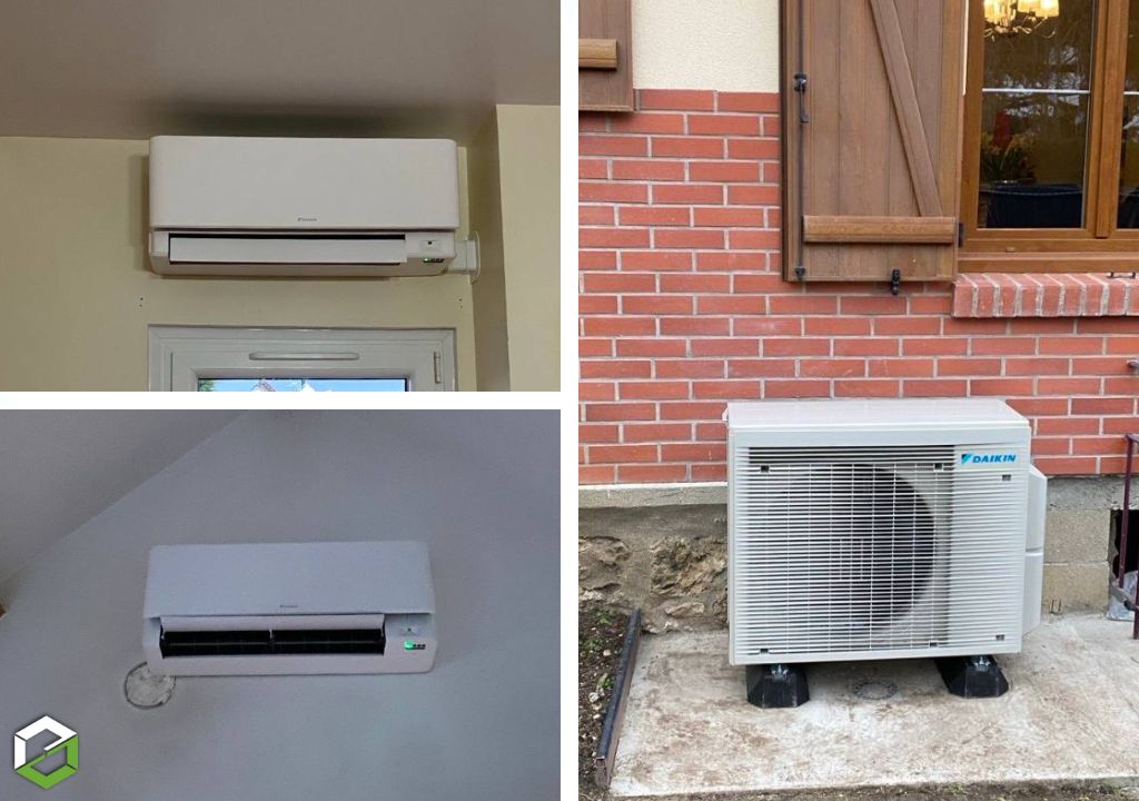 climatisation réversible daikin stylish 3 splits et console