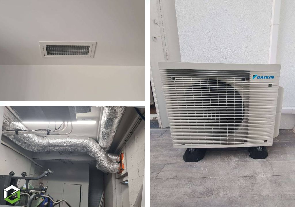 Consultez la chantier : travaux de chauffage et climatisation gainable daikin + micro gainable bis 3