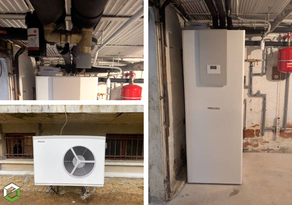 installation d'une pompe a chaleur air eau de marque stiebel eltron
