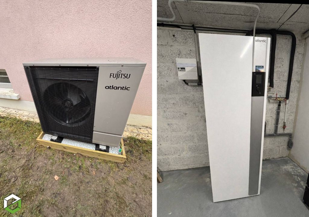 installation d’une pompe à chaleur air/eau atlantic pour chauffage et eau chaude sanitaire