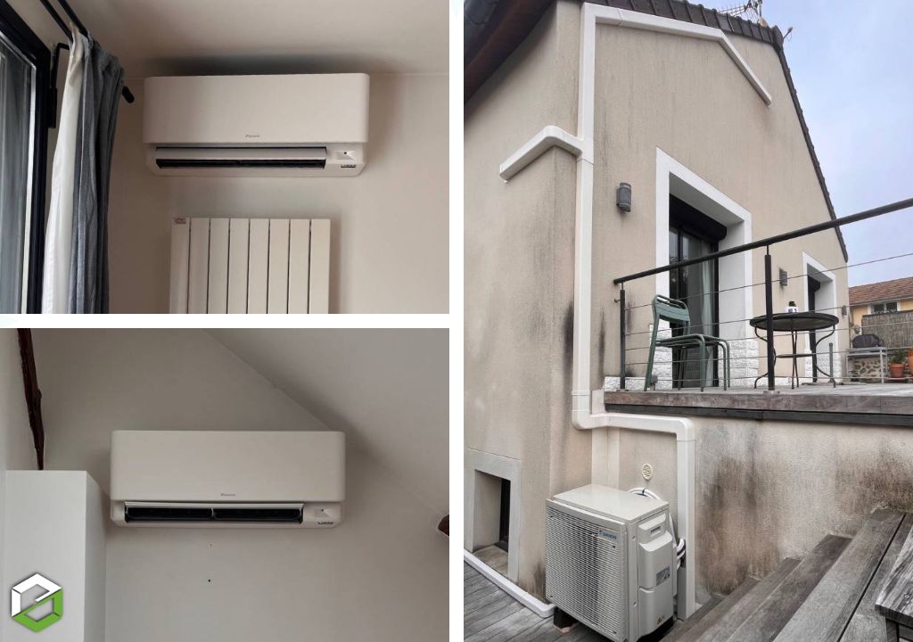 installation d’un système de climatisation et chauffage daikin stylish