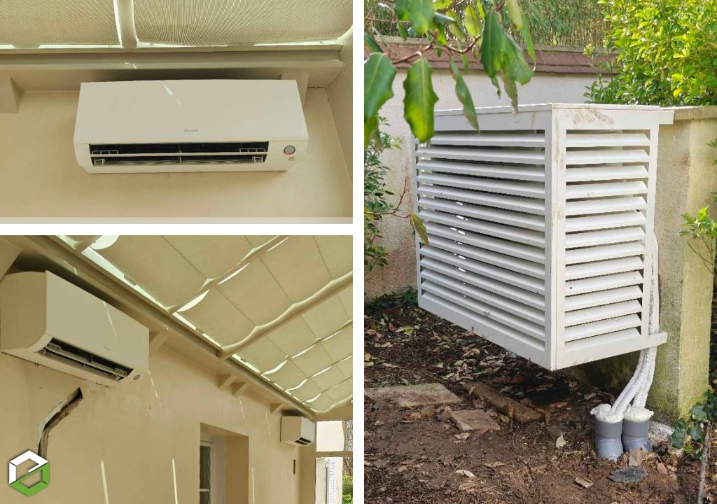 Consultez la chantier : instalation climatisation daikin perfera 2 splits