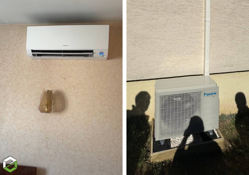 installation climatisation daikin perfera 2 splits